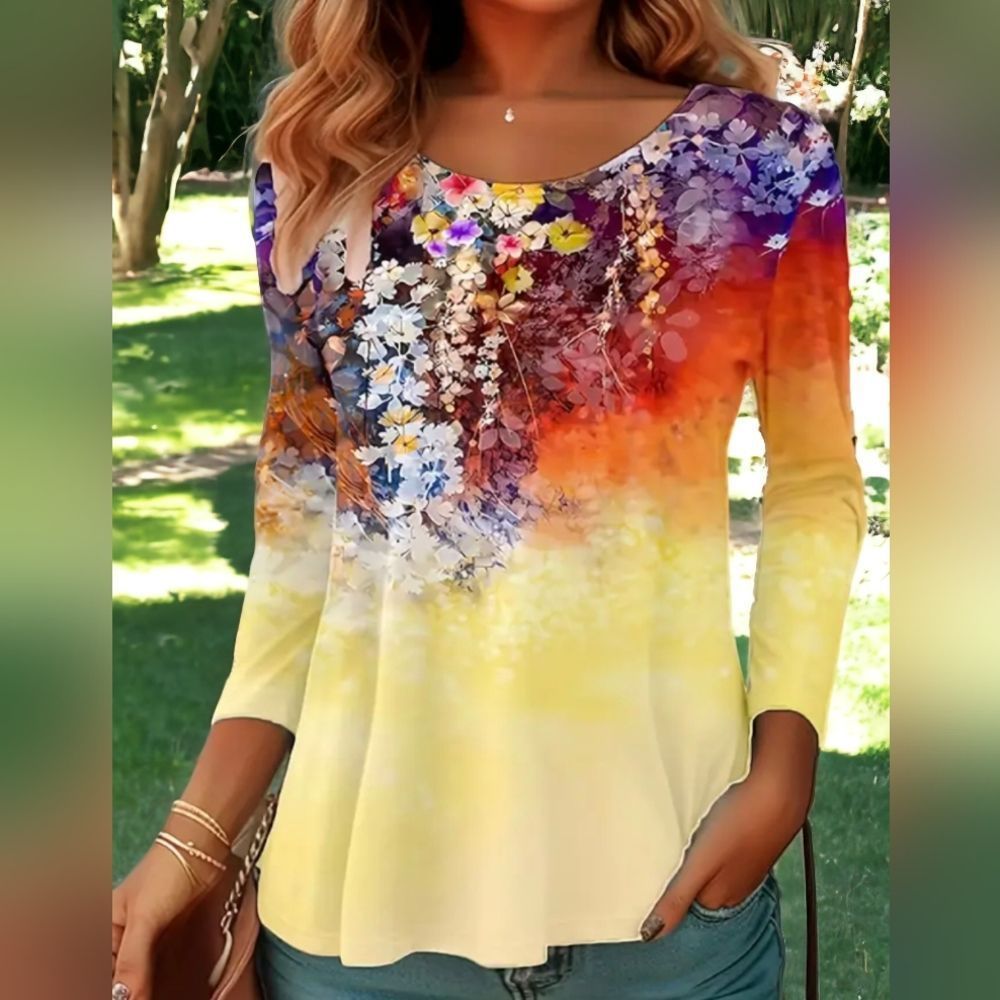 Vintage Style Floral Print ladies top